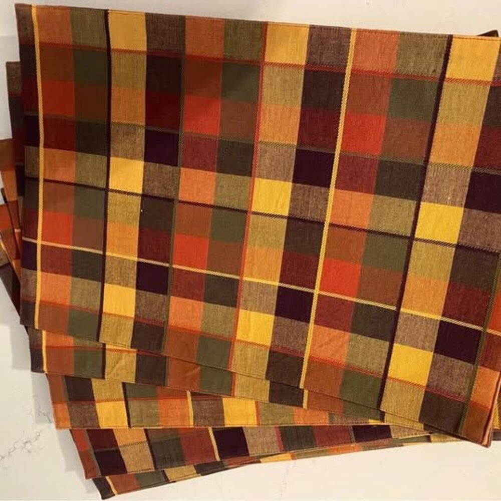 Pier 1 Placemats WESTBURY SPICE set of 10 NEW $30 Thanksgiving Fall Holiday Stam